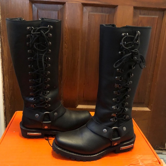 Milwaukee women’s motorcycle boots - Picture 1 of 7